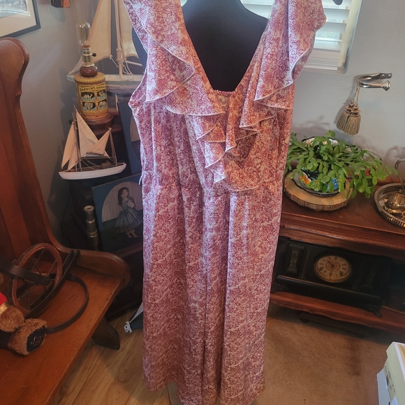 Floral Ruffle Jumpsuit in Pink - Picture 1 of 7